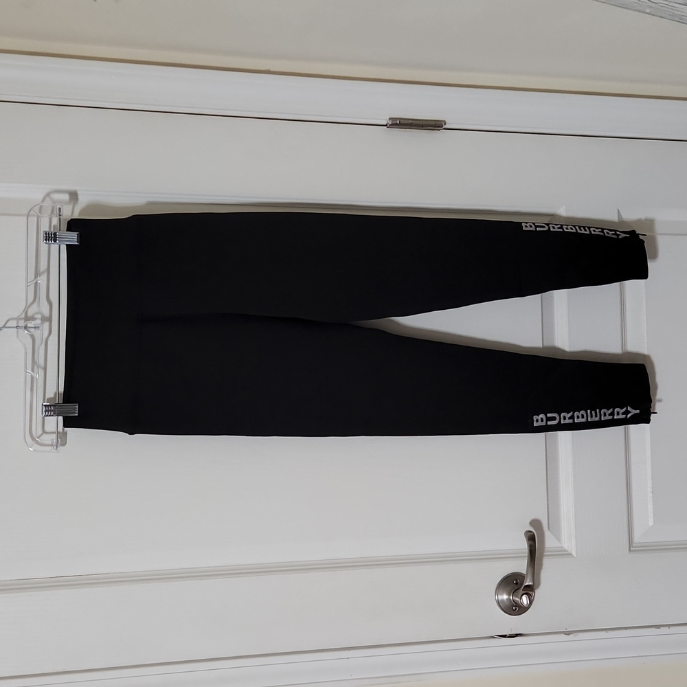 Burberry activewear leggings, size SM. Black and white